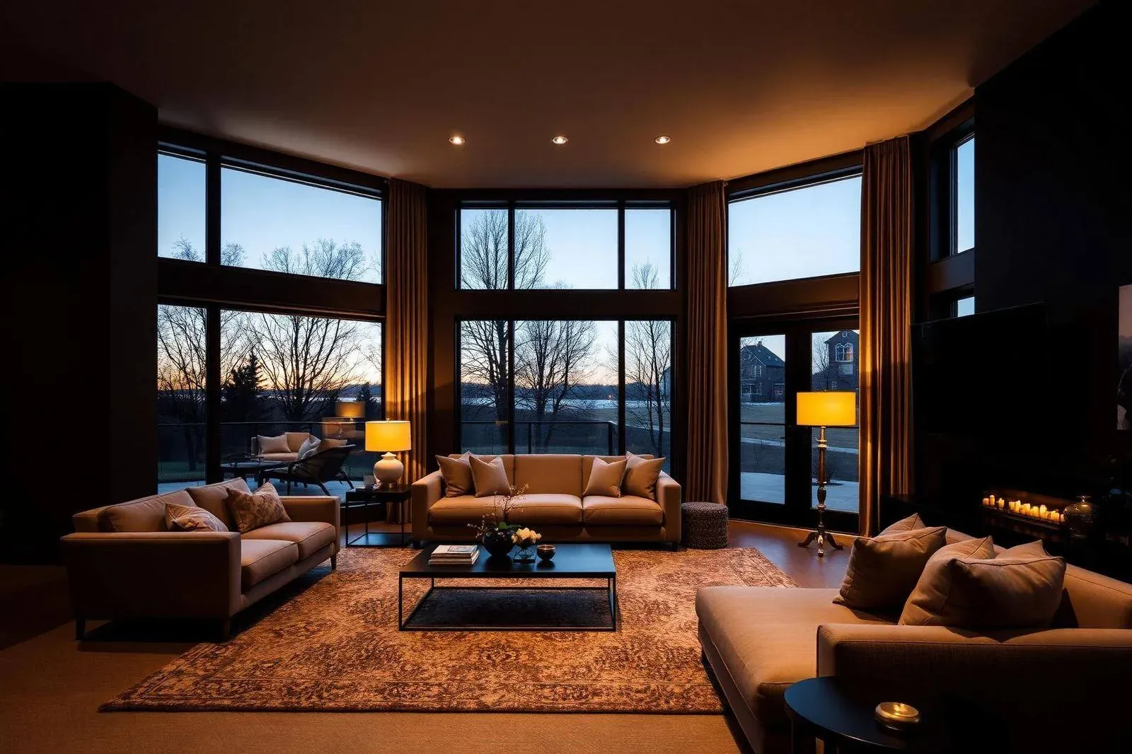 Elegant modern living room in a Delaware home remodeled by Dream Craft Builders