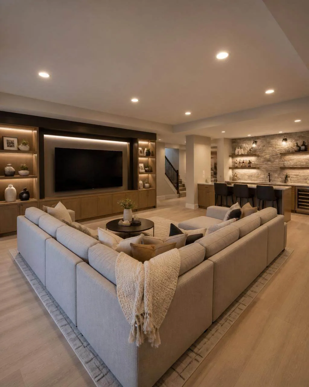 Basement Finishing project in Delaware by Dream Craft Builders